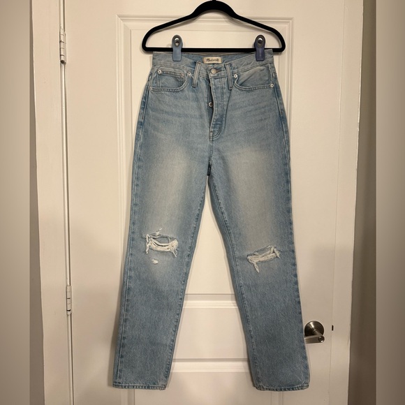 Madewell Denim - Madewell Classic Straight Leg Jeans Light Wash Size 28
